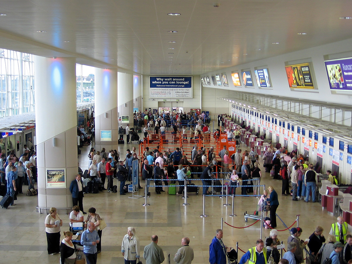 The check-in hall