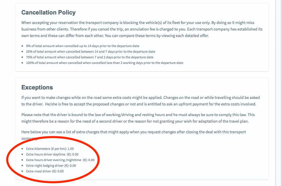 Check what happens if you make changes to your itinerary