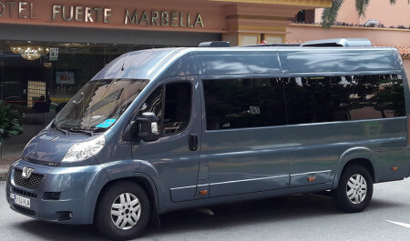 Hire a 13 seater Minibus  (Peugeot Boxer 2013) from Autocares Berdi SL in Nerja 