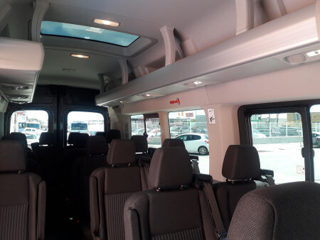 Rent a 13 seater Minibus  (Peugeot Boxer 2013) from Autocares Berdi SL from Nerja 