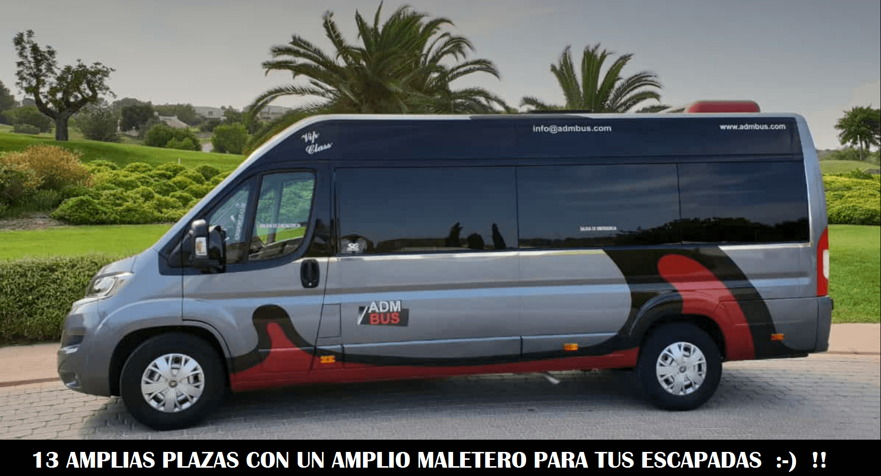 Hire a 13 seater Minibus  (FIAT DUCATO MINIBUS 2013) from ADM BUS in Los Montesinos 