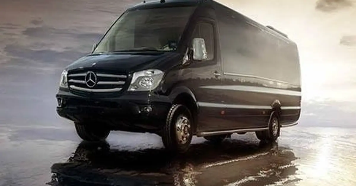 A 16 seater minibus Mercedes Sprinter in Soria