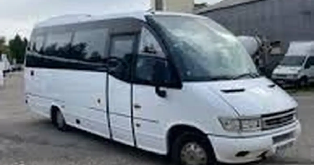 A 16 seater minibus Mercedes Sprinter in Cáceres