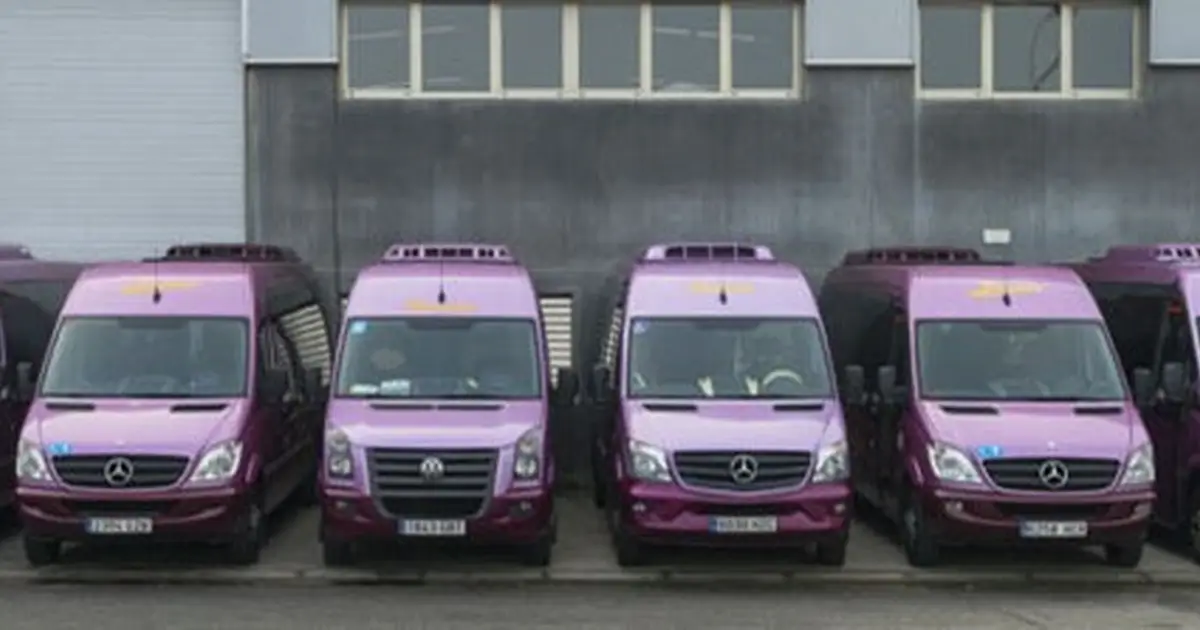 A 16 seater minibus Mercedes Sprinter fleet in La Coruña