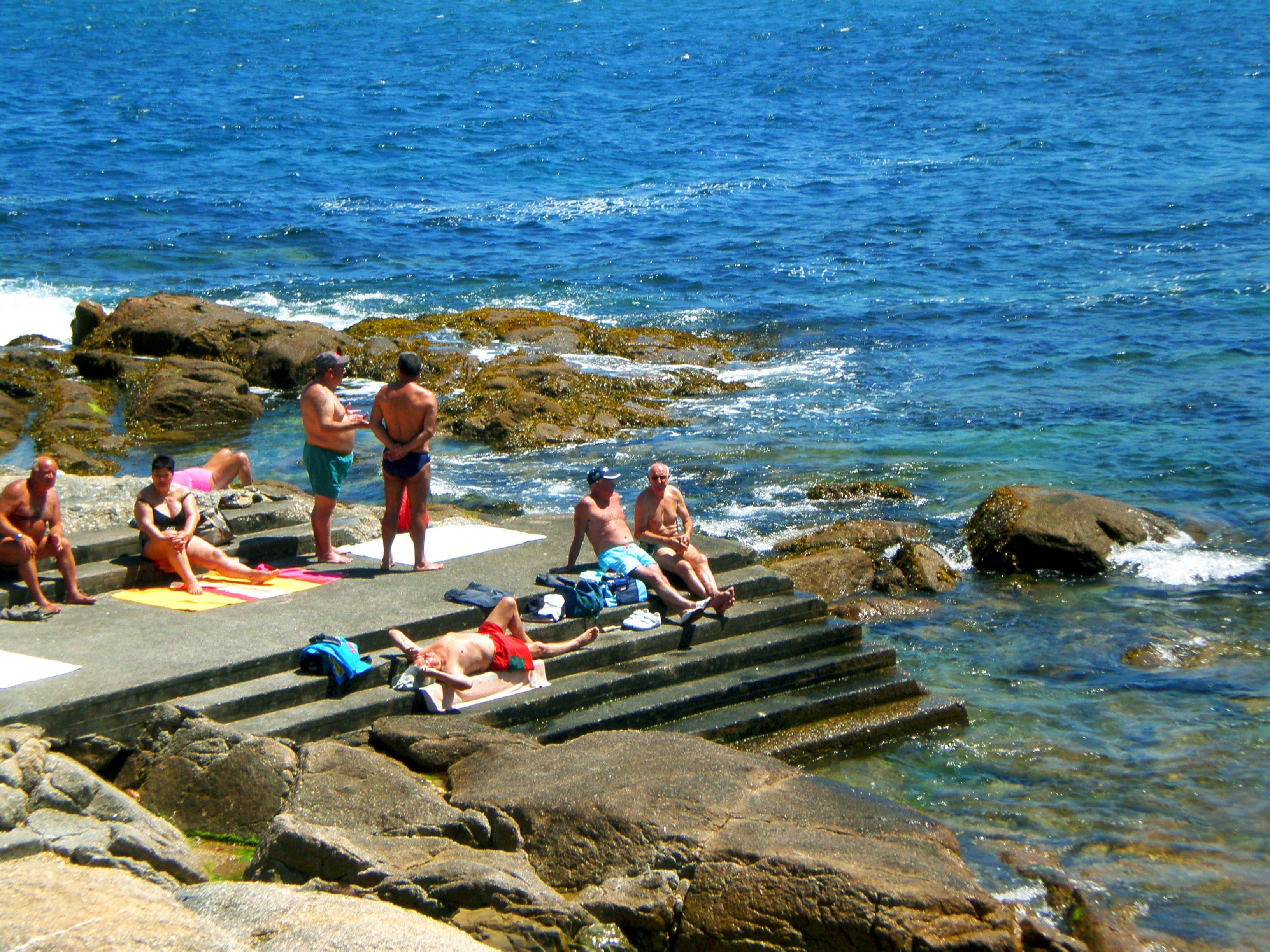 Escaleras en la playa Coruña