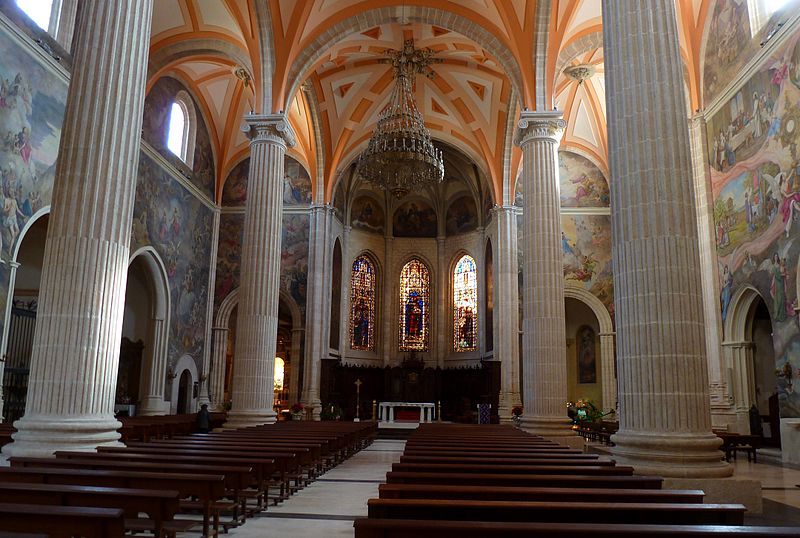 Inside view of the Albacete Cathedral, Spain.