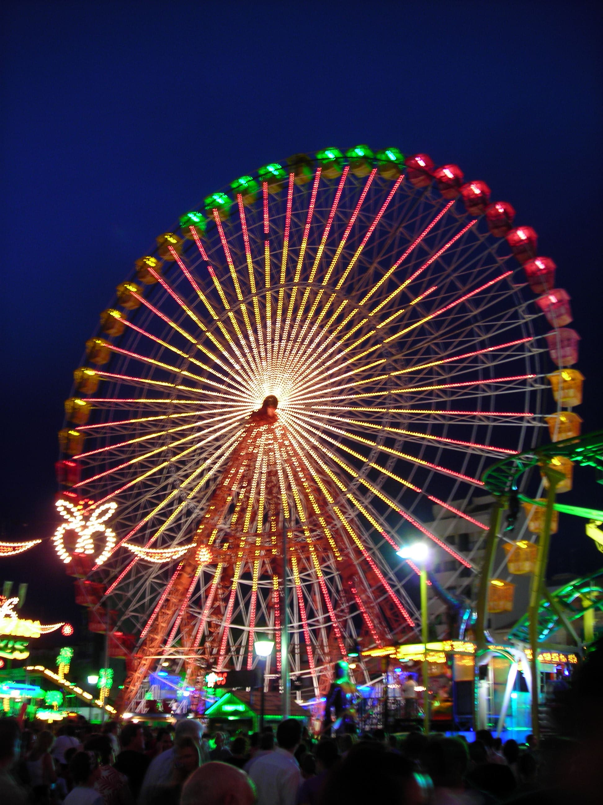 Ferris wheel in amusement park in Albacete