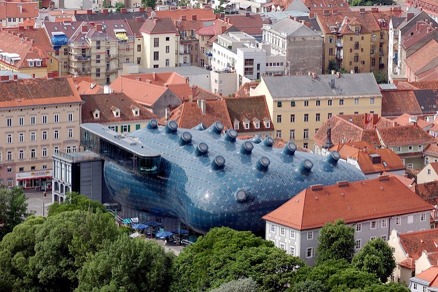 Das Kunsthaus in Graz, auch als "Friendly Alien" bekannt