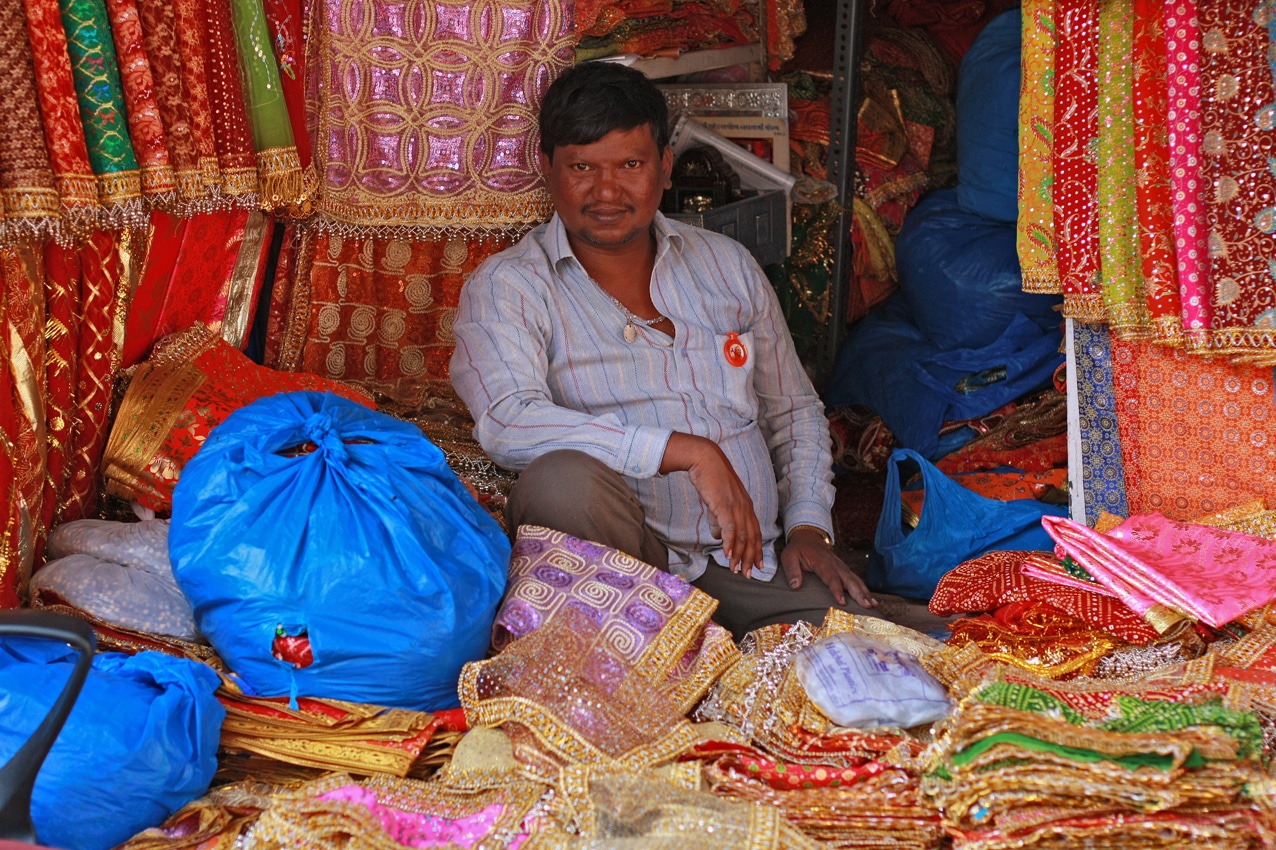At the market in Buleshwar.