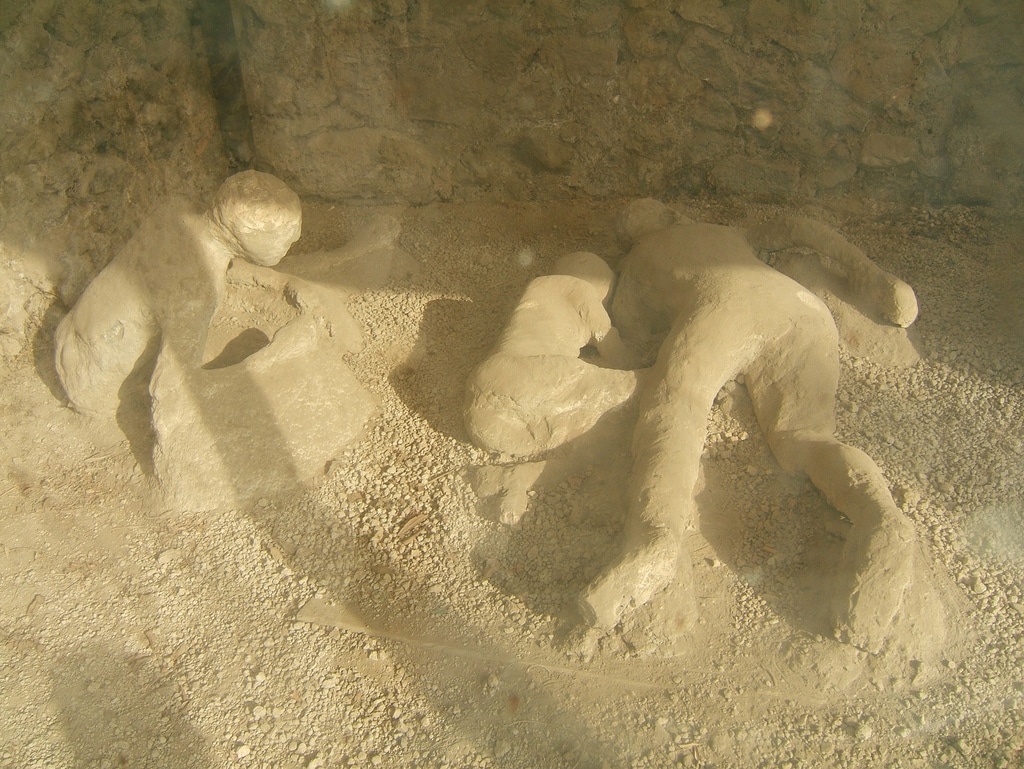 Body shapes in the Garden of the Fugitives, Pompeii