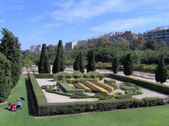Cauce del Turia, sus actuales jardines en Valencia
