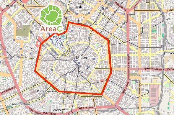 Mappa delle ZTL della città di Milano