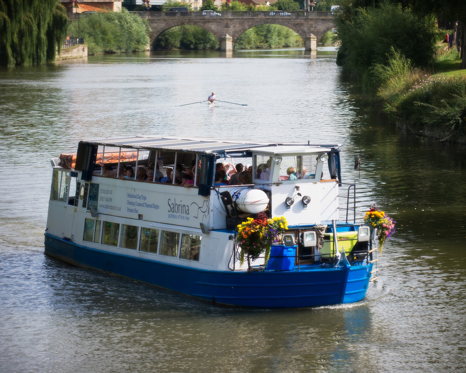 Sabrina boat trips on the River Severn at Shrewsbury