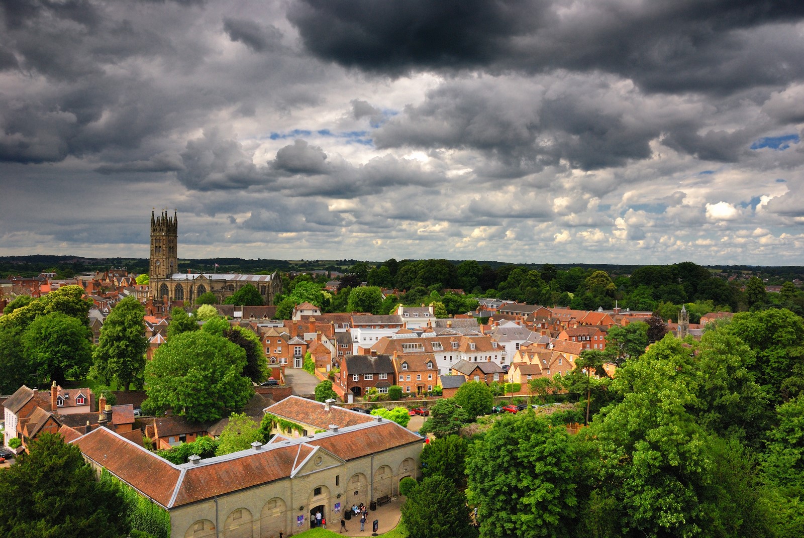 Warwick overview from the castle