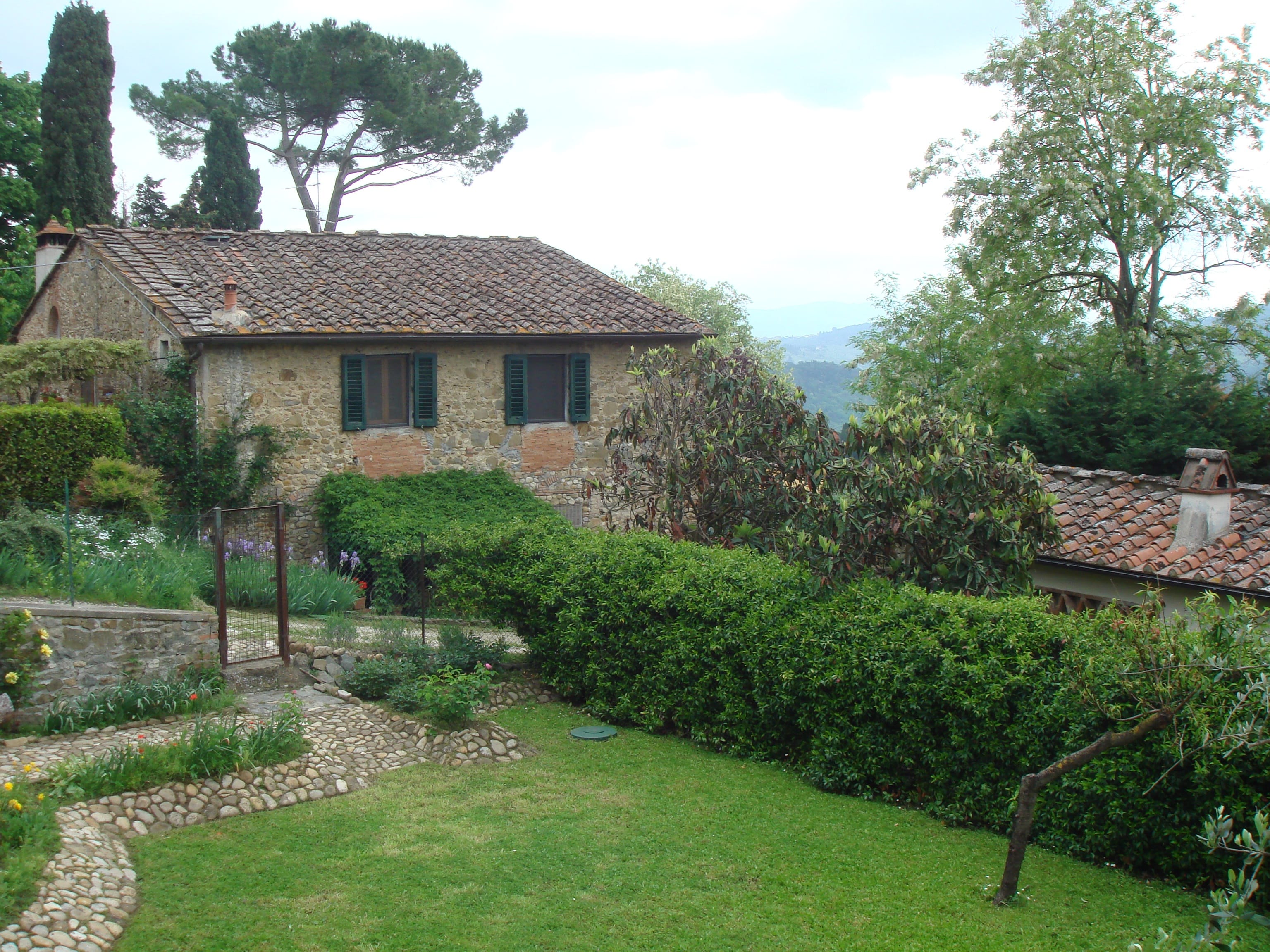 Chianti villa garden, Galluzzo, Floréncia, Toscana