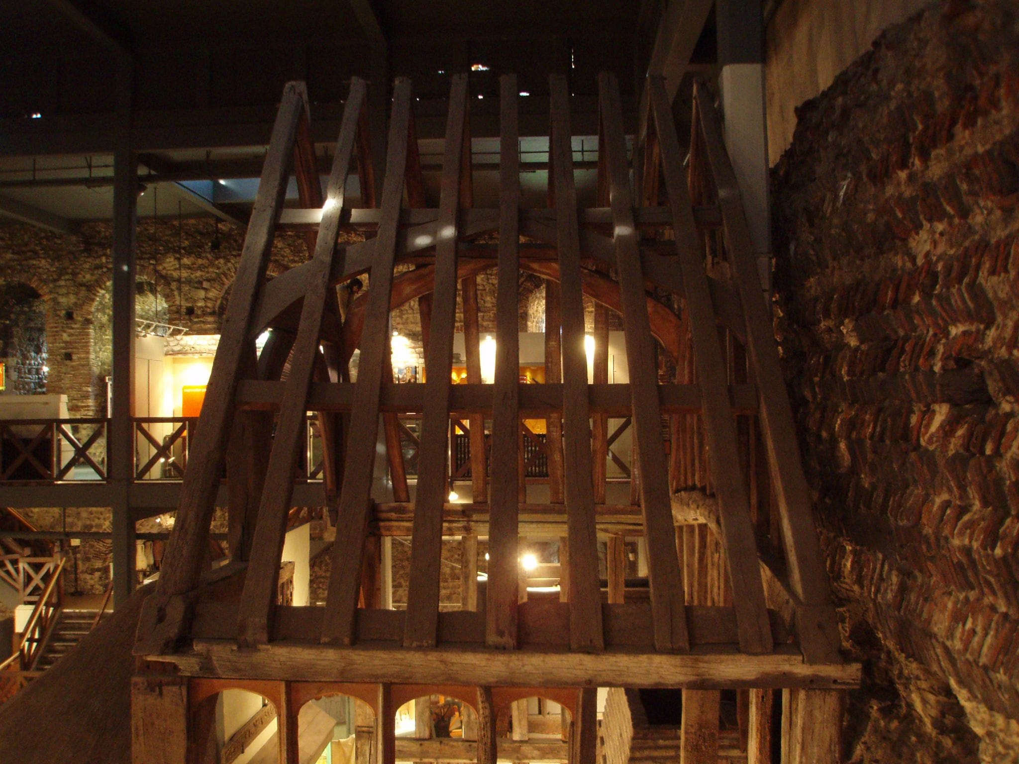 Dark structures, at the museum in Colchester castle
