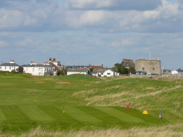 Martello Tower and Golf Course at Felixstowe Ferry