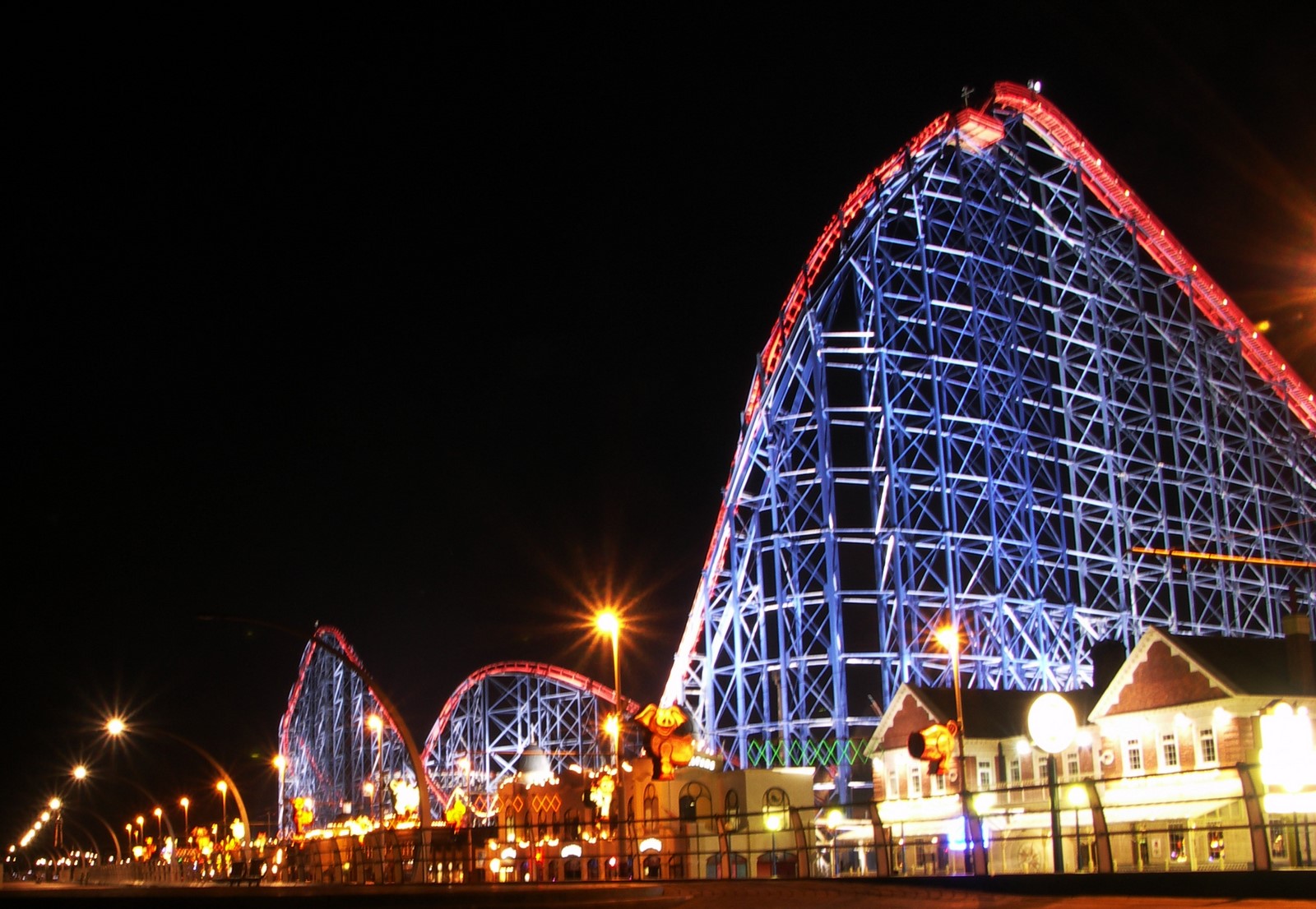 The Big One, Blackpool, Lancashire, at night