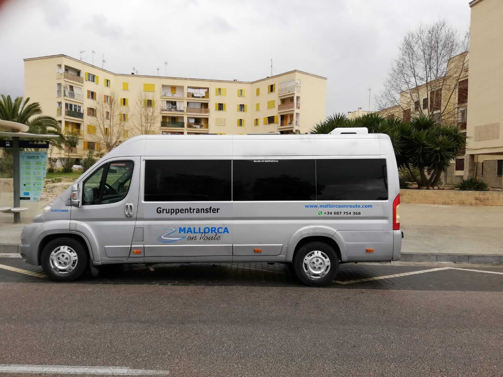 Hire a 13 seater Minibus  (Peugeot Boxer 2008) from Mallorca on Route Bus Transfer S.L in Llucmajor 